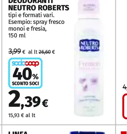 Deodoranti Neutro Roberts