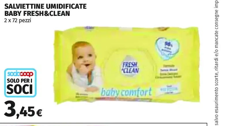 Salviettine umidificate Baby Fresh&Clean