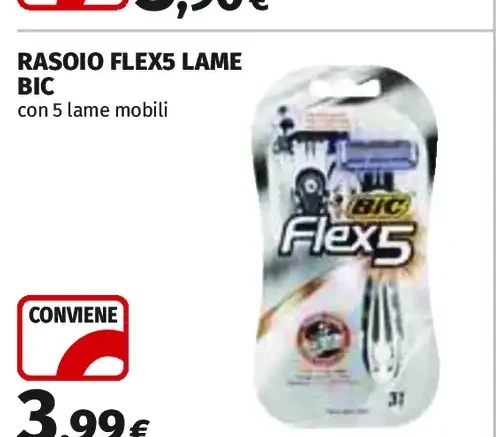 Rasoio Flex5 Lame Bic