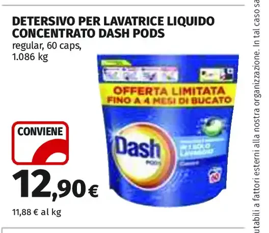 Detersivo per lavatrice liquido Dash Pods