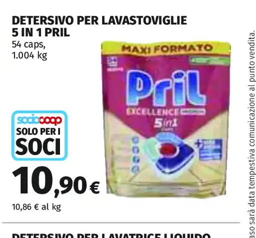 Detersivo per lavastoviglie Pril 5 in 1
