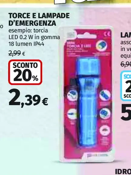 Torcia e lampade d’emergenza