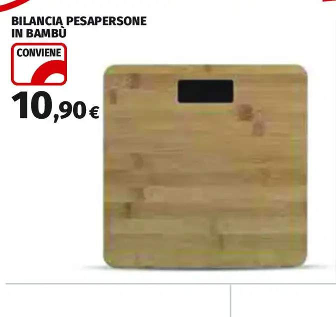 Bilancia pesapersone in bambù