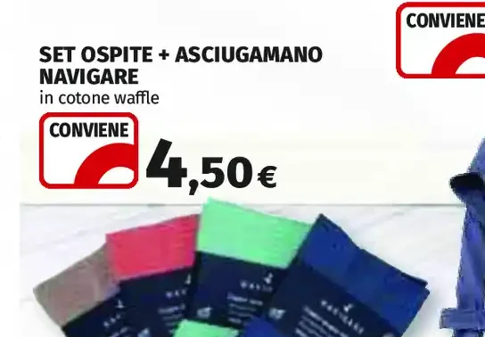 Set ospite + asciugamano Navigare
