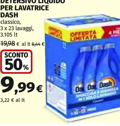 Detersivo liquido per lavatrice Dash