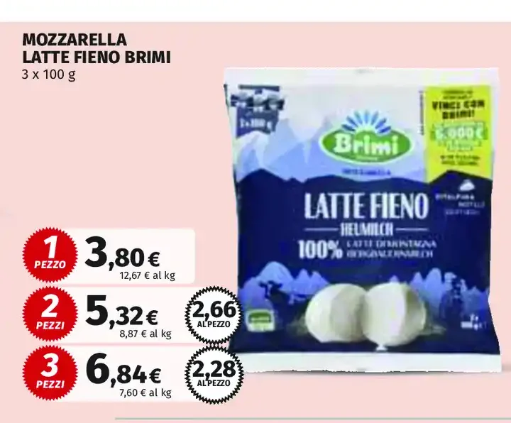 Mozzarella Latte Fieno Brimi