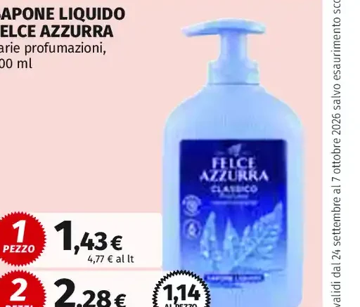 Sapone liquido Felce Azzurra