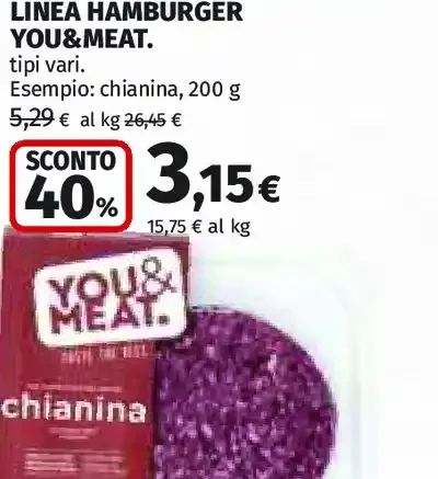 Linea hamburger You&Meat