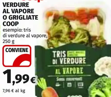 Verdure al vapore o grigliate Coop