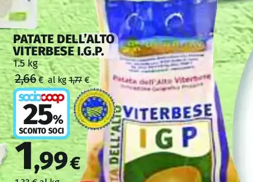 Patate dell’Alto Viterbese IGP