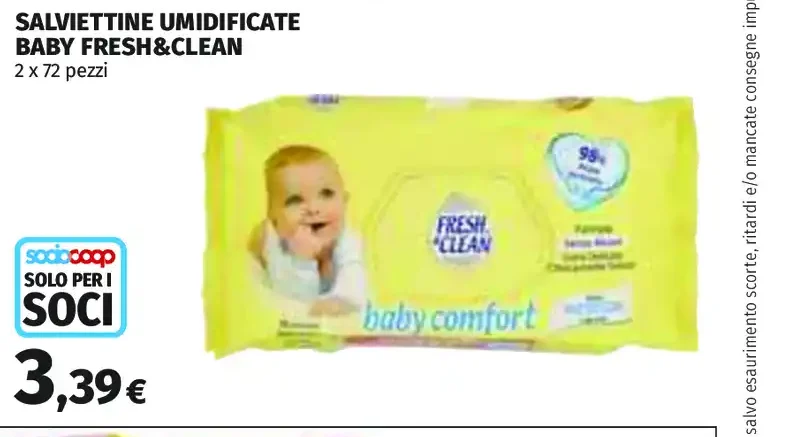Salviettine umidificate Baby Fresh&Clean