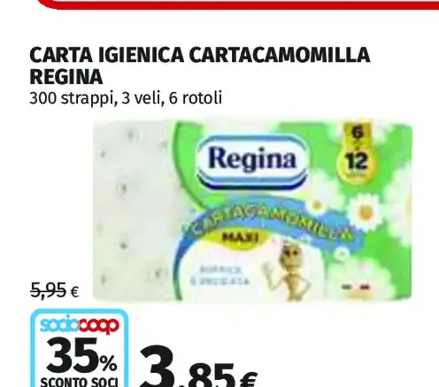 Carta igienica Cartacamomilla Regina