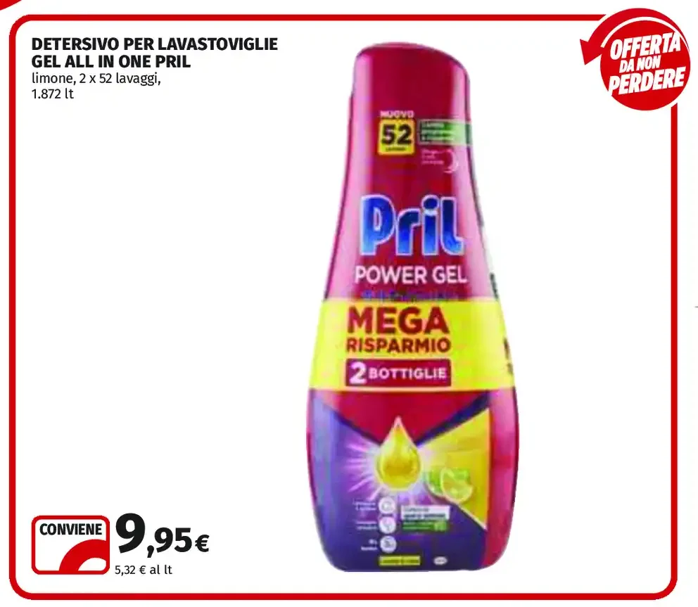 Detersivo per lavastoviglie Gel All in One Pril