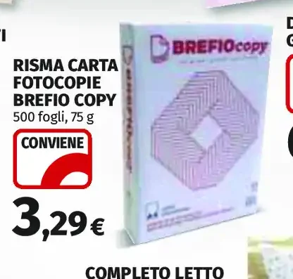 Risma carta fotocopie Brefio Copy