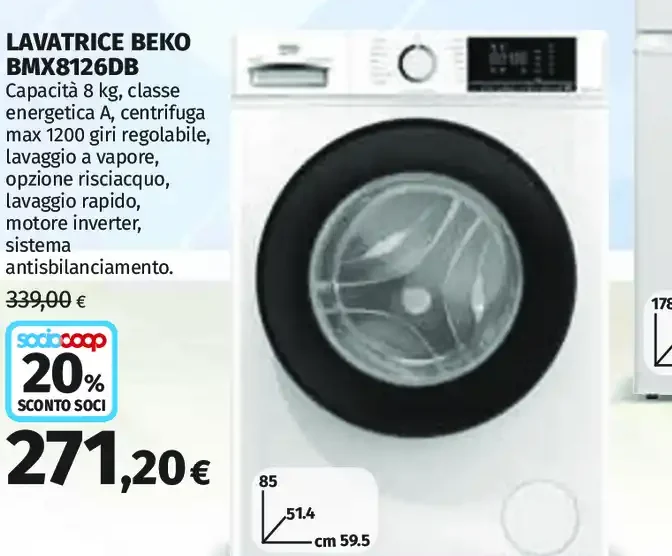 Lavatrice Beko BMX8126DB