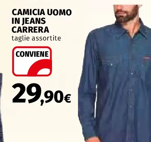 Camicia uomo in jeans Carrera