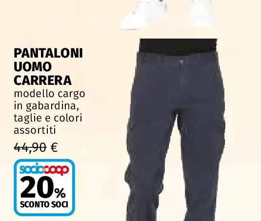 Pantaloni uomo Carrera modello cargo