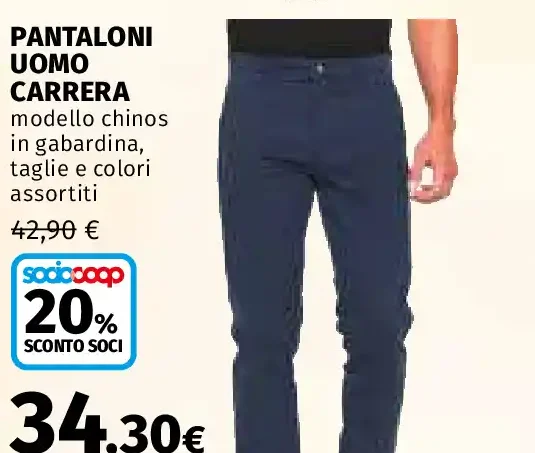 Pantaloni uomo Carrera modello chinos