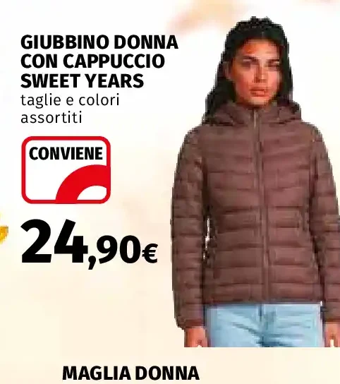 Giubbino donna con cappuccio Sweet Years