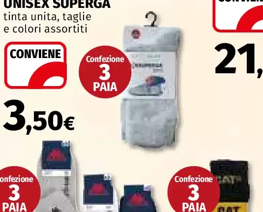 Confezione 3 paia di calze corte unisex Superga