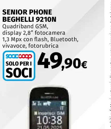 Senior phone Beghelli 9210N