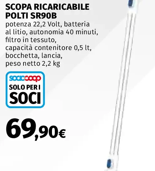 Scopa ricaricabile Polti SR90B