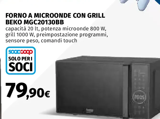 Forno a microonde con grill Beko MGC20130BB