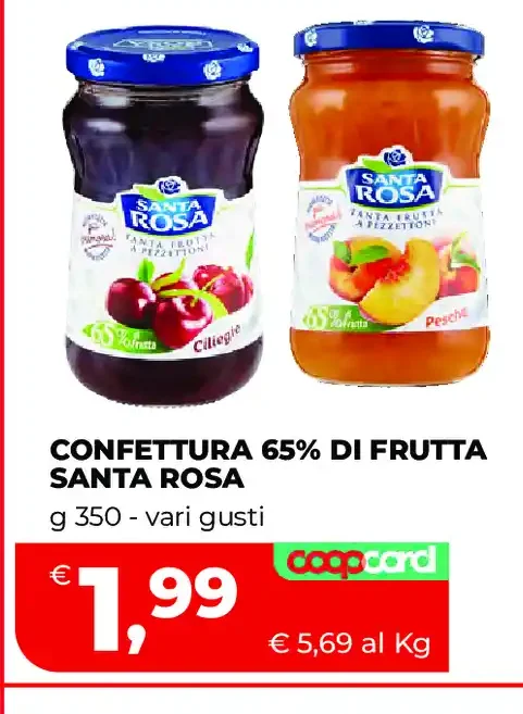 Confettura 65% di frutta Santa Rosa