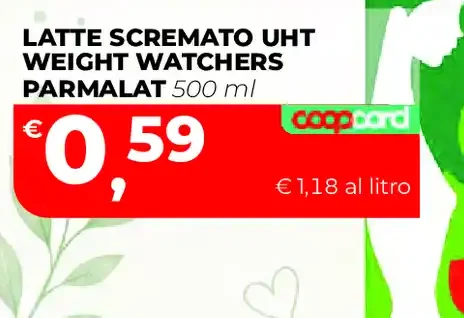 Latte scremato UHT Weight Watchers Parmalat