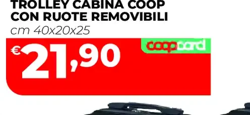 Trolley cabina Coop con ruote removibili