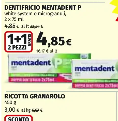 Dentifricio Mentadent P