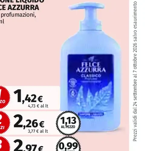 Sapone liquido Felce Azzurra