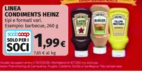 Linea condimenti Heinz