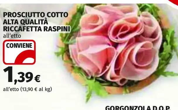 Prosciutto cotto alta qualità Riccaferrata Raspini