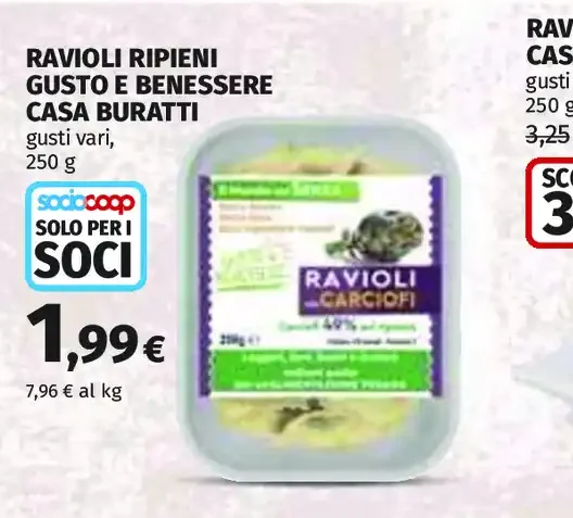 Ravioli ripieni Gusto e Benessere Casa Buratti
