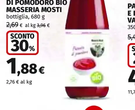 Passata di pomodoro bio Masseria Mosti