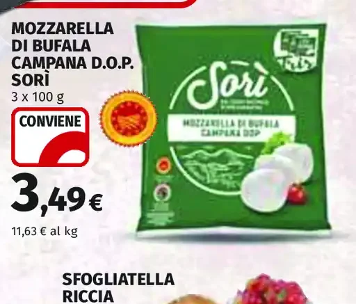 Mozzarella di bufala campana D.O.P. Sori