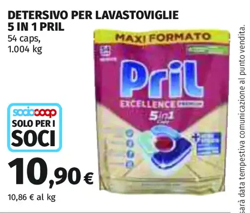 Detersivo per lavastoviglie Pril 5 in 1