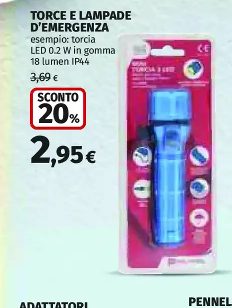 Torcia LED d’emergenza
