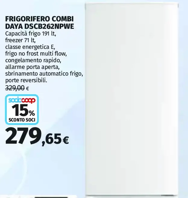 Frigorifero combi Daya DSBC262NPWE