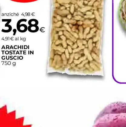 Arachidi tostate in guscio