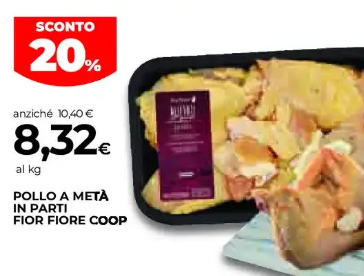 Pollo a metà