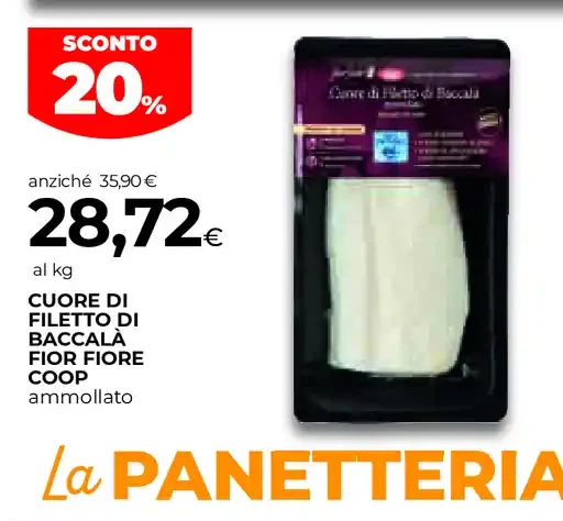 Cuore di filetto di baccalà