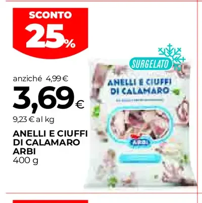 Anelli e ciuffi di calamaro Arbi