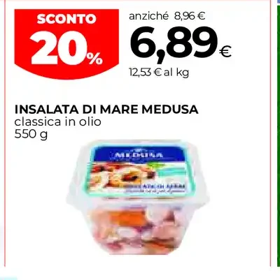 Insalata di mare Medusa classica in olio