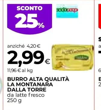 Burro alta qualità La Montanara