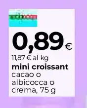 Mini croissant cacao o albicocca a crema Bauli