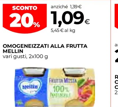Omogeneizzati alla frutta Mellin