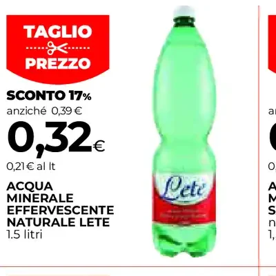 Acqua minerale effervescente naturale Lete