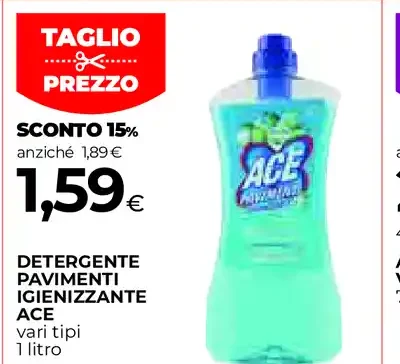 Detergente pavimenti igienizzante Ace